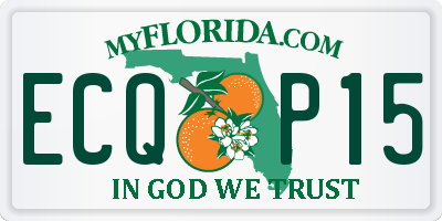FL license plate ECQP15