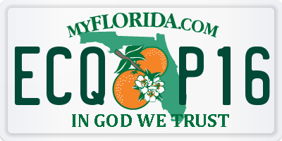 FL license plate ECQP16