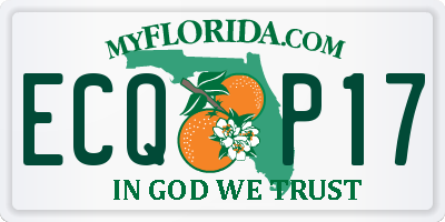 FL license plate ECQP17