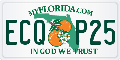 FL license plate ECQP25