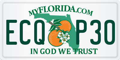 FL license plate ECQP30