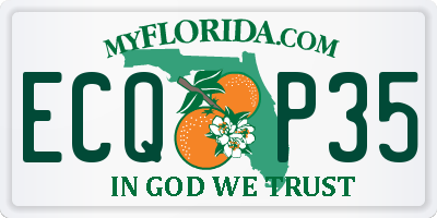 FL license plate ECQP35