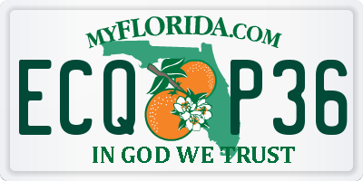 FL license plate ECQP36