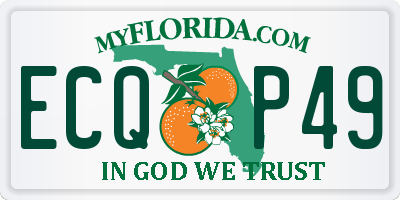 FL license plate ECQP49