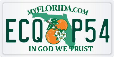 FL license plate ECQP54