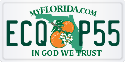 FL license plate ECQP55