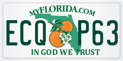 FL license plate ECQP63