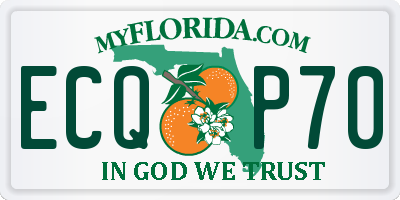FL license plate ECQP70