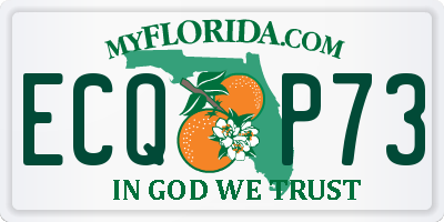 FL license plate ECQP73