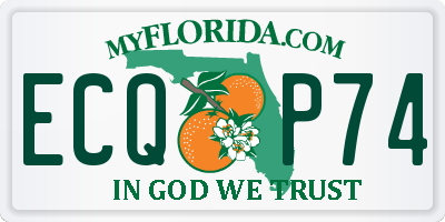 FL license plate ECQP74