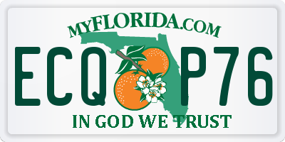 FL license plate ECQP76