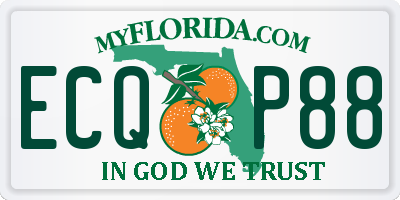 FL license plate ECQP88