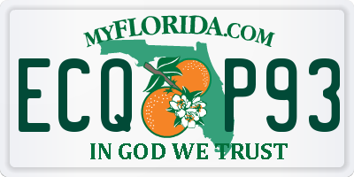 FL license plate ECQP93