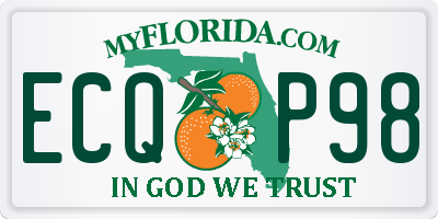 FL license plate ECQP98
