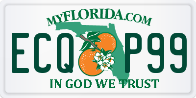 FL license plate ECQP99