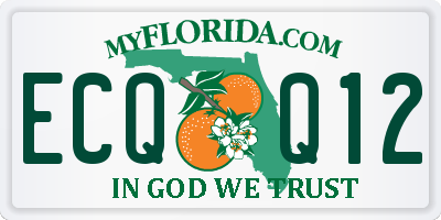 FL license plate ECQQ12
