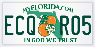 FL license plate ECQR05