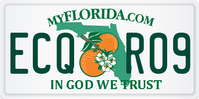FL license plate ECQR09