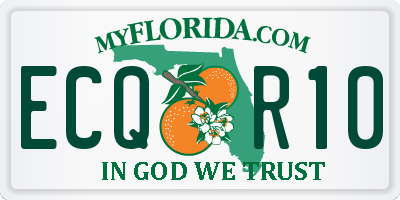 FL license plate ECQR10