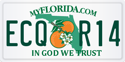 FL license plate ECQR14