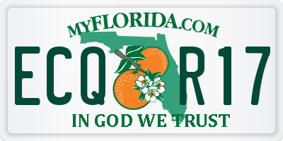 FL license plate ECQR17