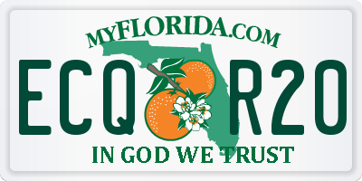 FL license plate ECQR20