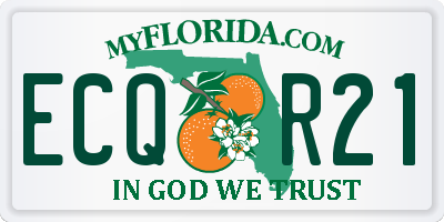 FL license plate ECQR21