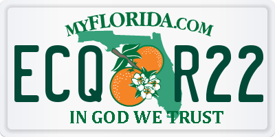 FL license plate ECQR22