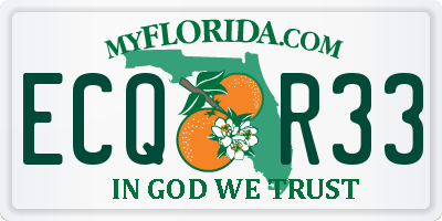 FL license plate ECQR33
