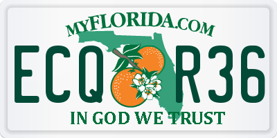 FL license plate ECQR36