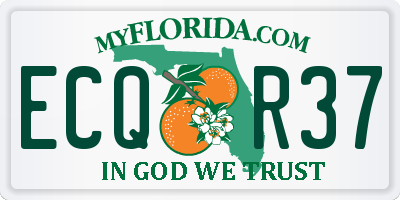 FL license plate ECQR37