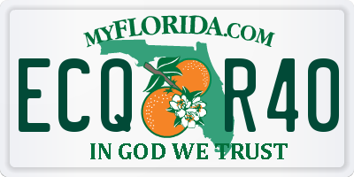 FL license plate ECQR40