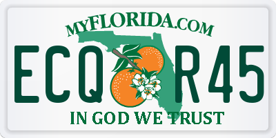 FL license plate ECQR45