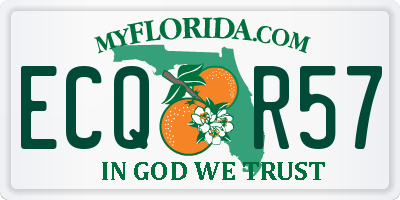 FL license plate ECQR57