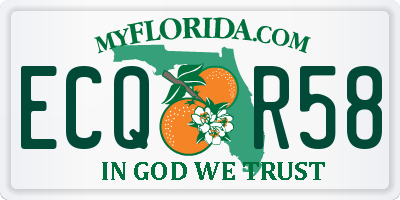 FL license plate ECQR58