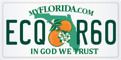FL license plate ECQR60
