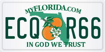 FL license plate ECQR66