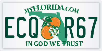 FL license plate ECQR67