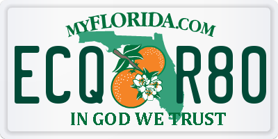 FL license plate ECQR80