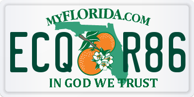 FL license plate ECQR86