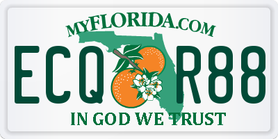 FL license plate ECQR88
