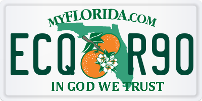 FL license plate ECQR90