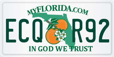 FL license plate ECQR92