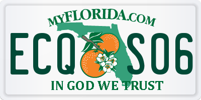 FL license plate ECQS06
