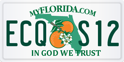 FL license plate ECQS12