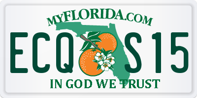 FL license plate ECQS15