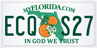 FL license plate ECQS27