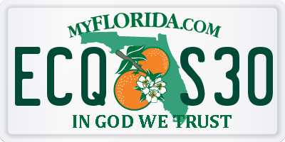 FL license plate ECQS30