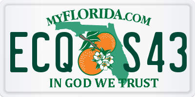 FL license plate ECQS43