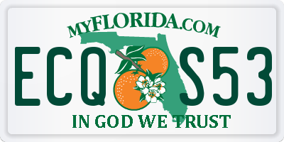 FL license plate ECQS53